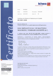 ISO 9001 2008 BM IMPIANTI